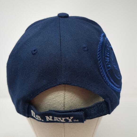 Navy Veteran U.S. Navy Strapback Baseball Cap Blue One Size Brigade K&S Unique - Picture 6 of 9
